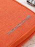 Letter Graphic Passport Case Orange