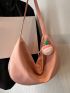Minimalist Hobo Bag Oversized Shoulder Bag With Bag Charm