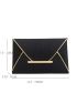 Contrast Binding Envelope Bag Flap Square Bag for Work Office