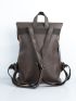 Two Tone Satchel Backpack Flap Fashion Backpack