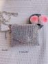 Mini Rhinestone Decor Evening Bag Flap Chain Square Bag