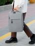 Men Minimalist Functional Backpack Zip Front Laptop Backpack