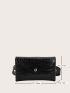 Mini Crocodile Embossed Waist Bag Flap Belt Bag