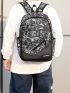Medium Classic Backpack Graphic Pattern Preppy