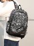 Medium Classic Backpack Graphic Pattern Preppy