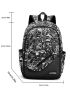 Medium Classic Backpack Graphic Pattern Preppy