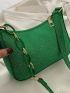 Mini Glitter Evening Bag Chain Decor Hobo Bag