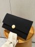 Crocodile Print Women Clutch Metal Decor Flap Envelope Bag