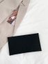 Crocodile Embossed Clutch Metal Lock Flap Square Bag