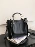 Minimalist Satchel Ruched Detail Square Bag