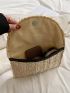 Minimalist Flap Straw Bag