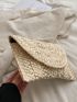 Minimalist Flap Straw Bag