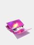Mini Neon Purple Satchel Flap Square Bag