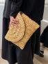 Minimalist Flap Straw Bag