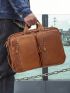 Genuine Leather Men Backpack School Camping Bag For Teenager Large Travel Backpack For 15.6 Inches Laptop