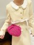 Neon Pink Straw Bag Chain