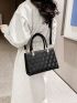 Geometric Embossed Square Bag