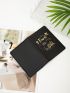 Metallic Letter Graphic Passport Case