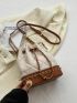 Mini Quilted Drawstring Design Chain Bucket Bag