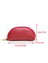 Neon Orange Litchi Embossed Coin Purse