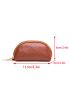 Neon Orange Litchi Embossed Coin Purse