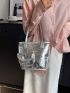 Sequin Decor Square Bag With Coin Purse For Party