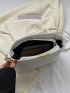 Minimalist Crossbody Bag White Square Bag for Work & Office