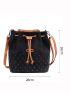 New Vintage Bucket Crossbody Bag For Women PU Shoulder Bag Handbag