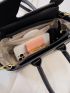 Minimalist Tote Bag Double Handle Flap Top Handle Bag