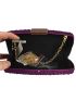 Mini Satin Evening Bag Rhinestone Decor Box Bag