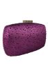 Mini Satin Evening Bag Rhinestone Decor Box Bag