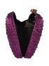 Mini Satin Evening Bag Rhinestone Decor Box Bag