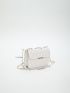 Mini Square Bag Quilted Chain Flap PU
