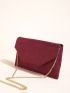 White Envelope Bag Minimalist Evening Bag For Party, Perfect Bride Purse For Wedding, Prom & Party Events