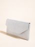 Silver Envelope Bag Chain Strap Evening Bag For Party