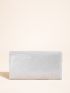 Silver Envelope Bag Chain Strap Evening Bag For Party