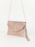 Small Flap Envelope Bag Rhinestone Decor Evening Bag For Party