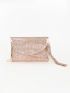 Small Flap Envelope Bag Rhinestone Decor Evening Bag For Party