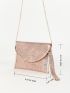 Small Flap Envelope Bag Rhinestone Decor Evening Bag For Party