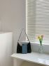 Crocodile Embossed Baguette Bag PU Elegant