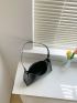 Crocodile Embossed Baguette Bag PU Elegant