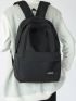 Men Letter Patch Decor Laptop Backpack