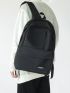 Men Letter Patch Decor Laptop Backpack