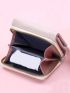 Heart Embroidered Tri-fold Small Wallet