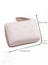 Heart Embroidered Tri-fold Small Wallet