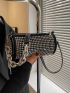 Mini Studded Decor Bucket Bag Chain Strap