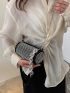 Mini Studded Decor Bucket Bag Chain Strap