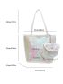 Sequin Decor Square Bag With Small Wallet For Party Club