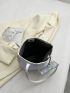 Sequin Decor Square Bag With Coin Purse For Party