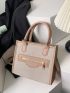 Two Tone Square Bag Contrast Binding Fashion